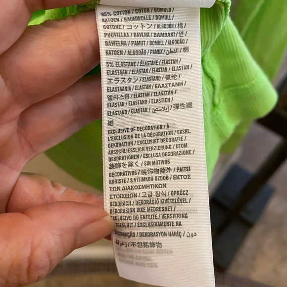SOLD!! ABERCROMBIE & FITCH Neon Green Ribbed Henley Y2K Long Sleeve Top Size XS - Picture 6 of 6